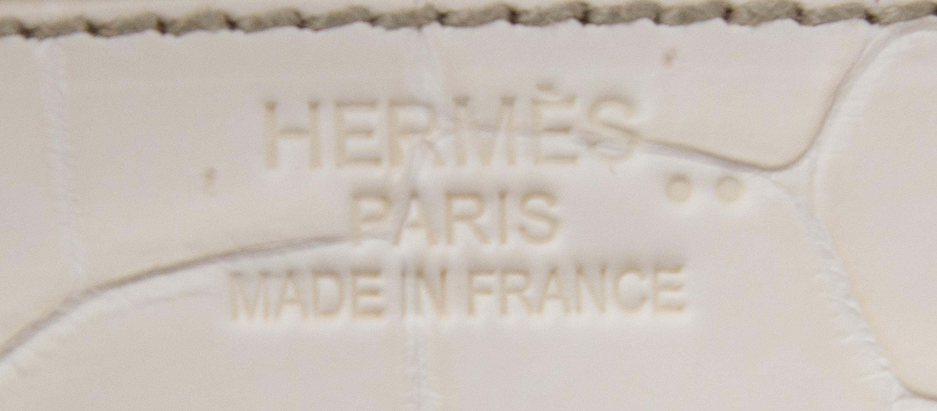 An Hermes Himalayan Niloticus Crocodile 35cm Birkin Handbag, 14" x 10" x 7".