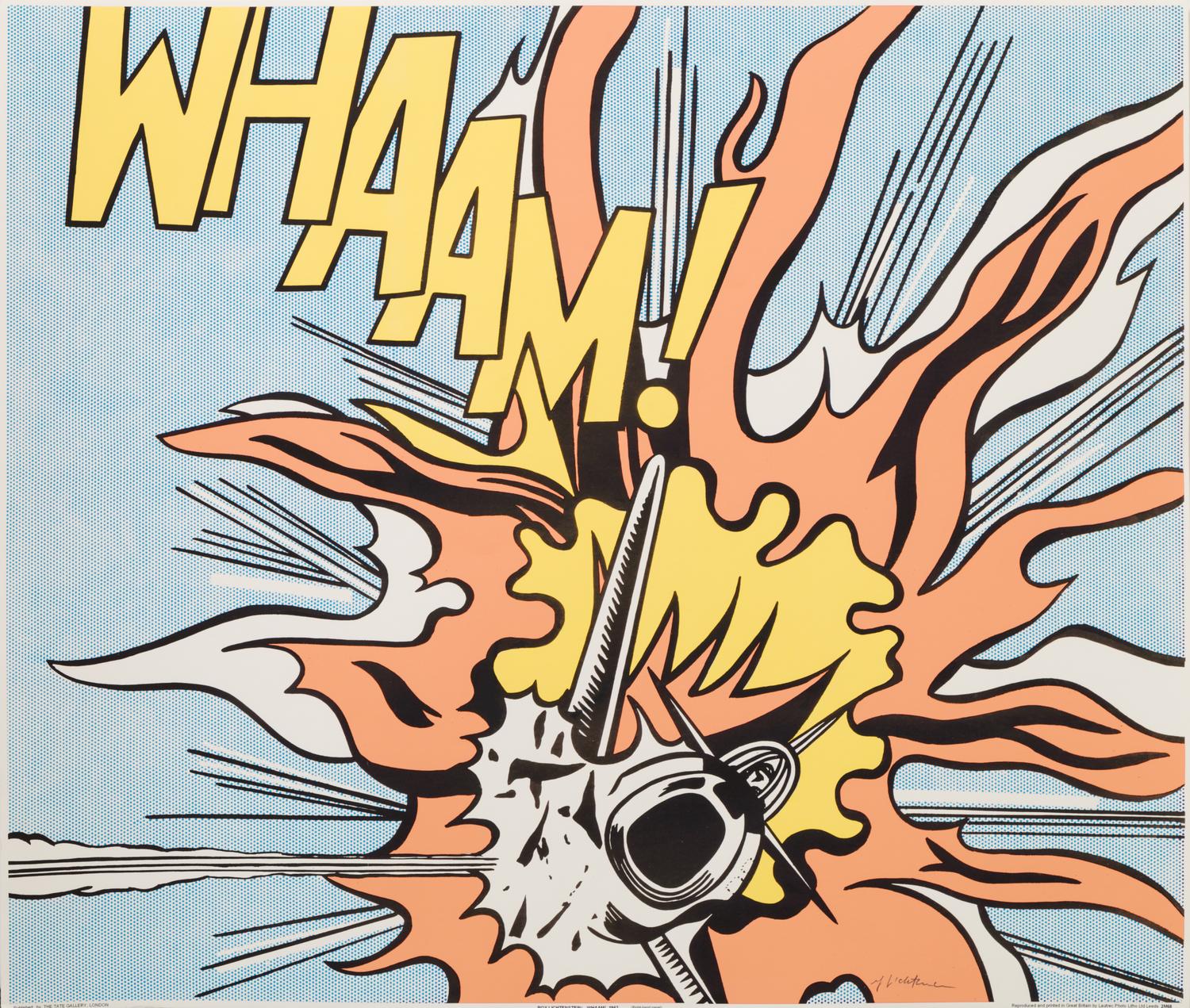 After Roy Lichtenstein, (American, 1923-1997), Whaam!, 1968 (diptych)