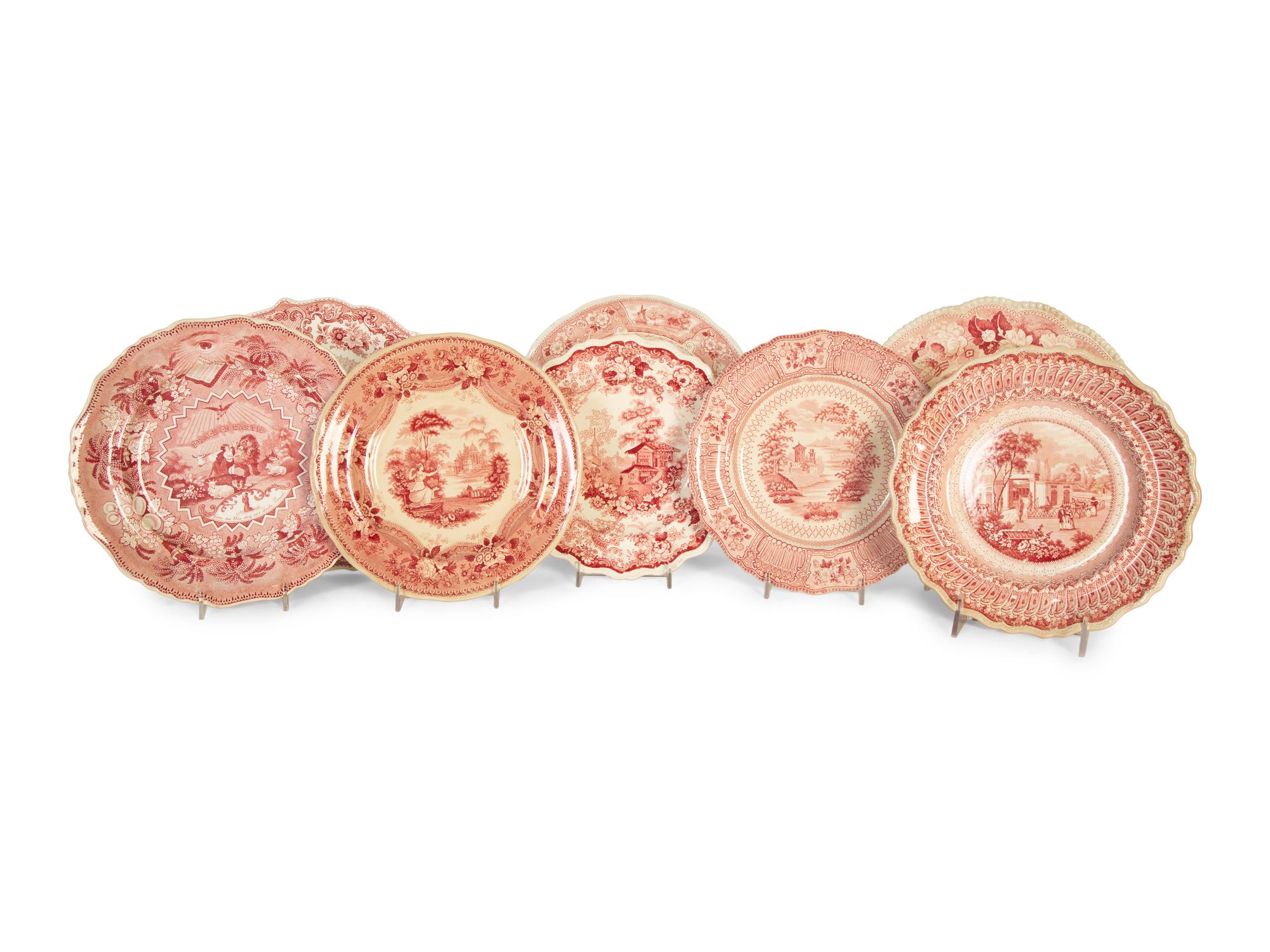 A Collection of English Transferware Plates