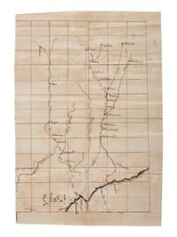 [CIVIL WAR]. Small archive associated with Lt. Col. William M. Vogelson (1831-1892), 27th Ohio Infantry and U.S. Commissary Dept., including a hand-drawn map of frontier stations and a report on "Inspection in the District of Nebraska."