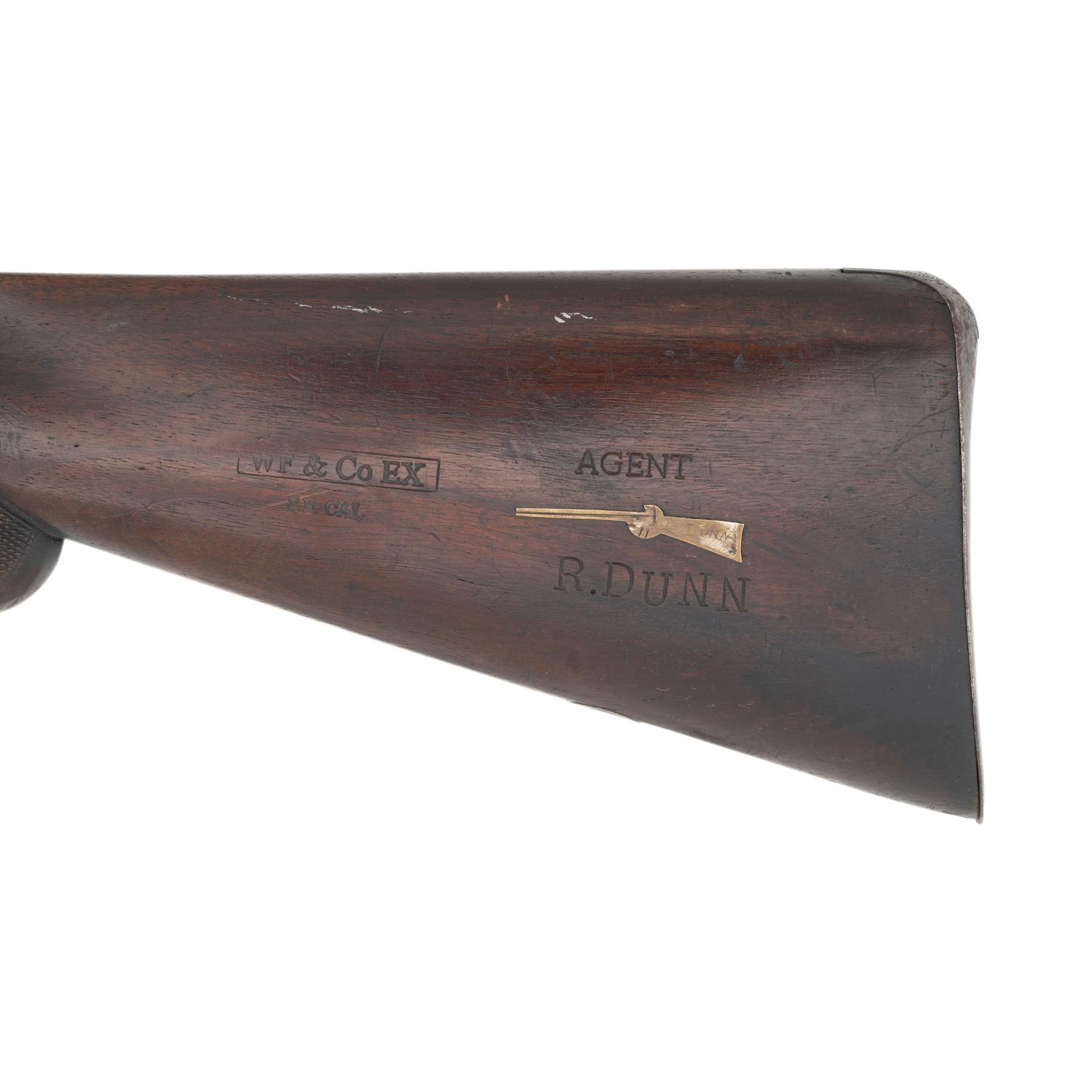 William Moore & Co. Side Lever Coach Gun with Decorative Wells Fargo Markings
