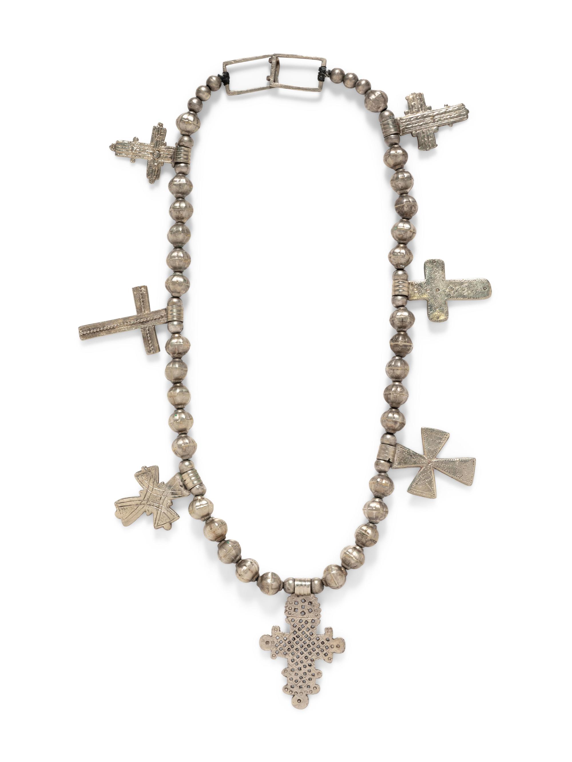 A Cross Bead Necklace,