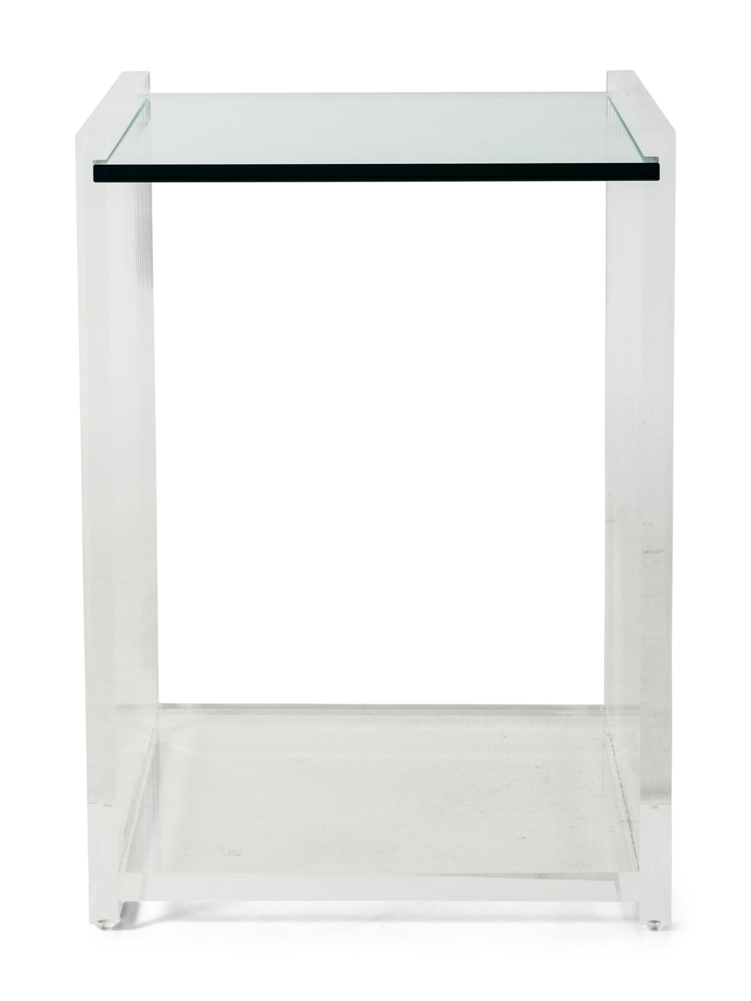 A Custom Acrylic and Glass Pedestal Stand