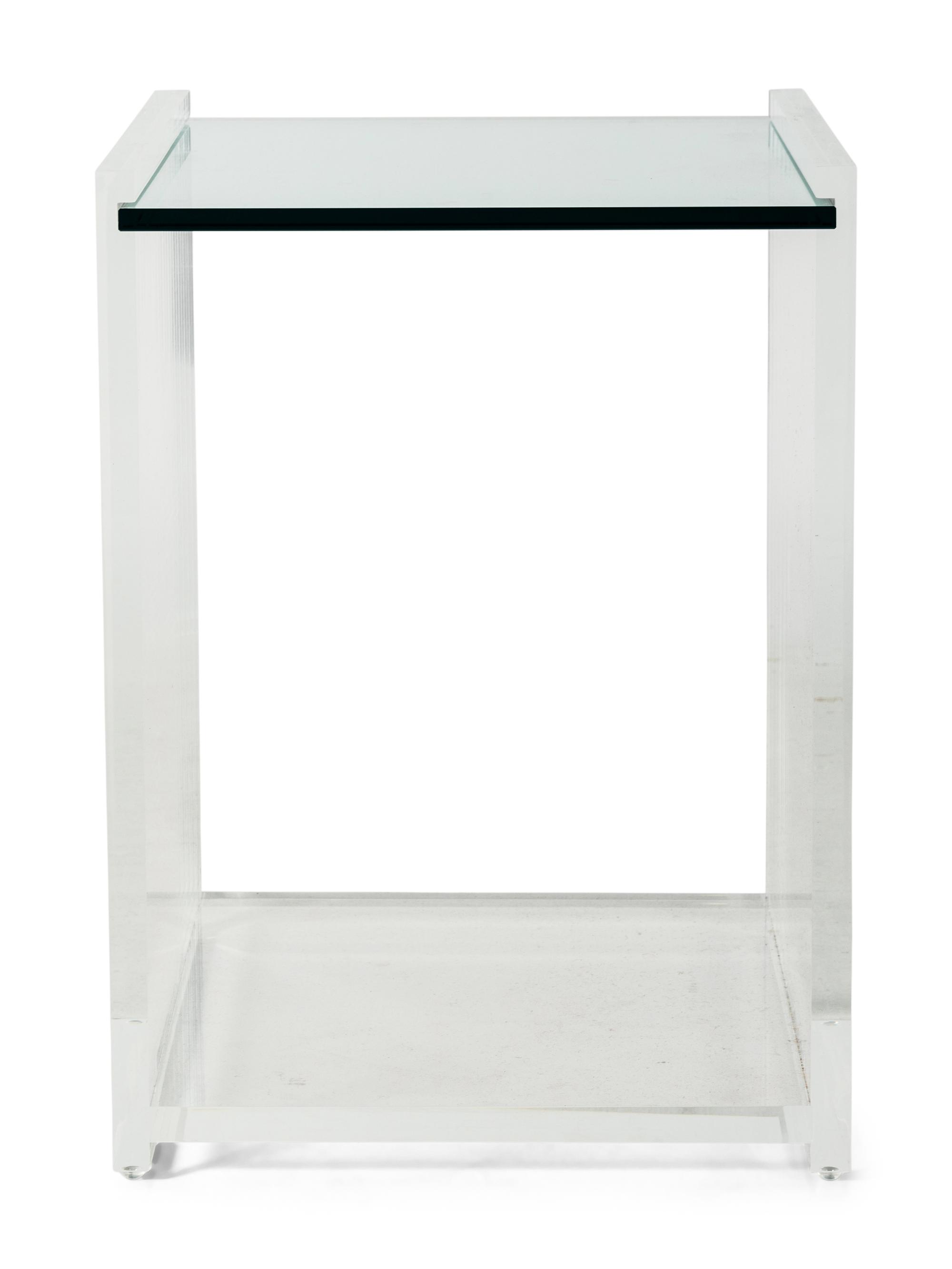 A Custom Acrylic and Glass Pedestal Stand