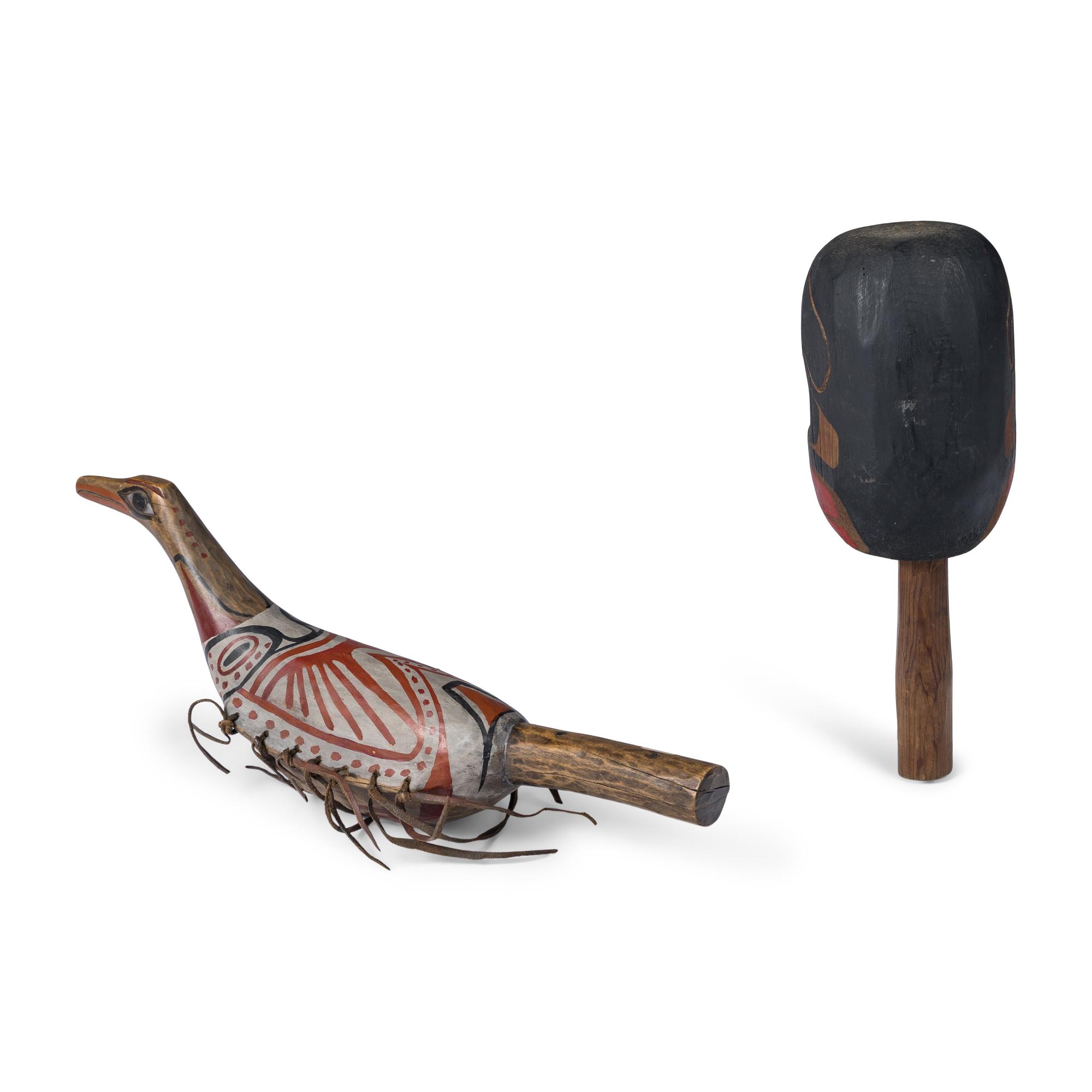 Kwakuitl and Salish Rattles