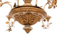 An Italian Parcel Giltwood and Tole Chandelier