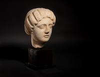 A Roman Marble Portrait Head of the Empress Faustina Minor