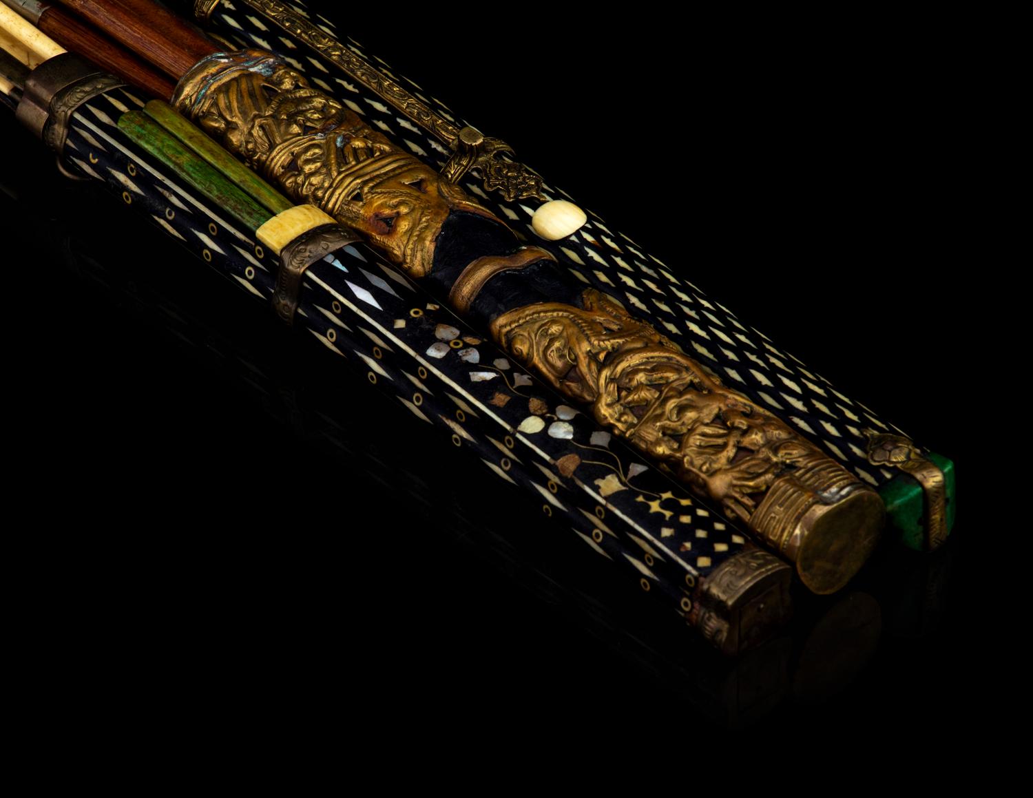 Three Chinese Knife and Chopsticks Sets
