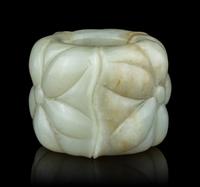 A Carved Celadon Jade Hair Ornament