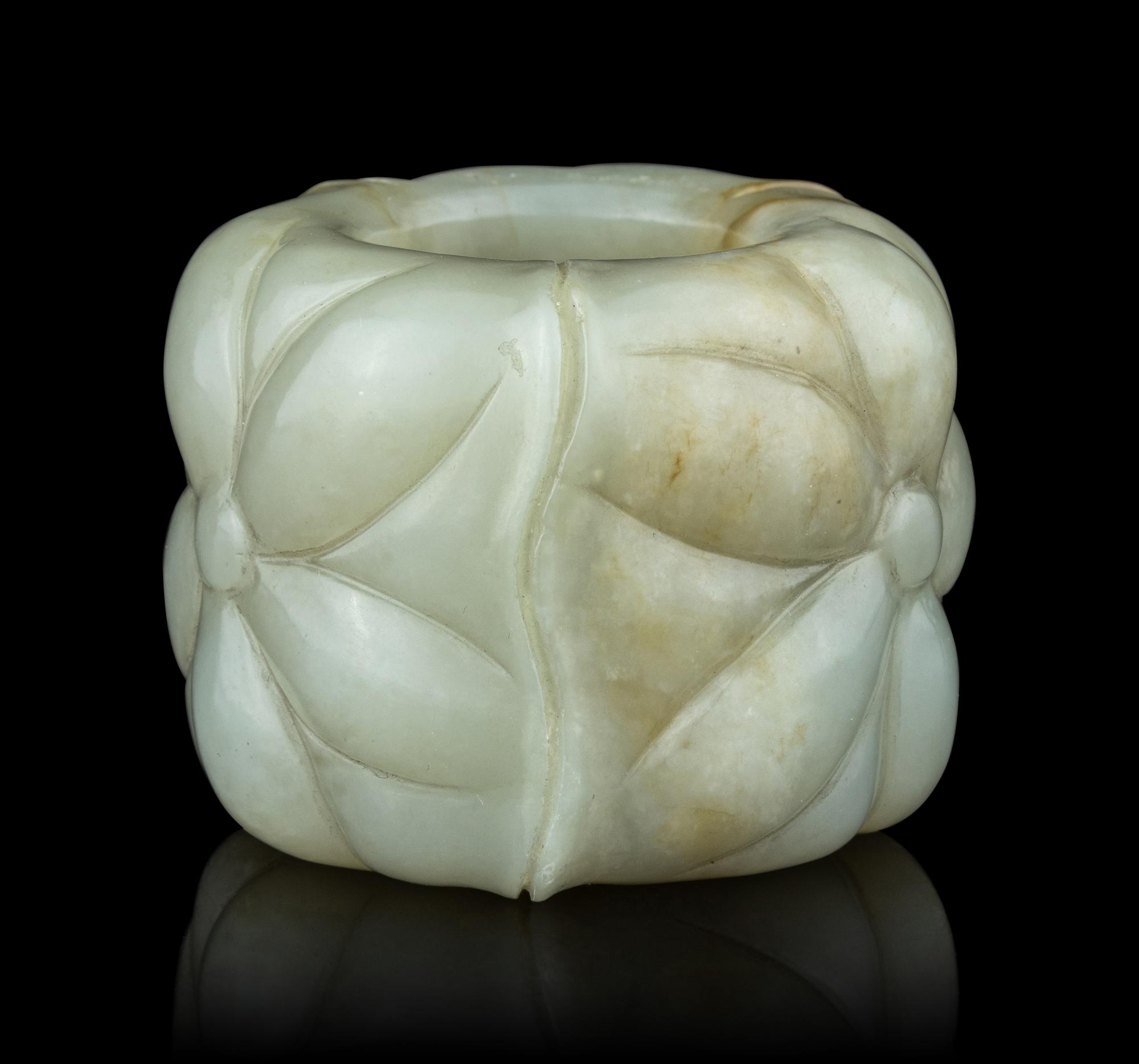A Carved Celadon Jade Hair Ornament