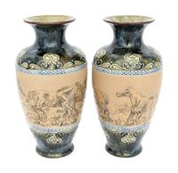 A Pair of Doulton Pottery Vases