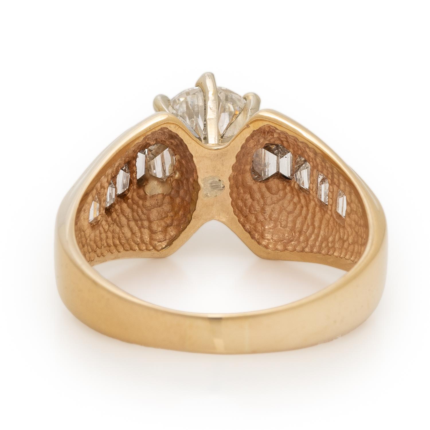 Diamond and Yellow Gold Ring