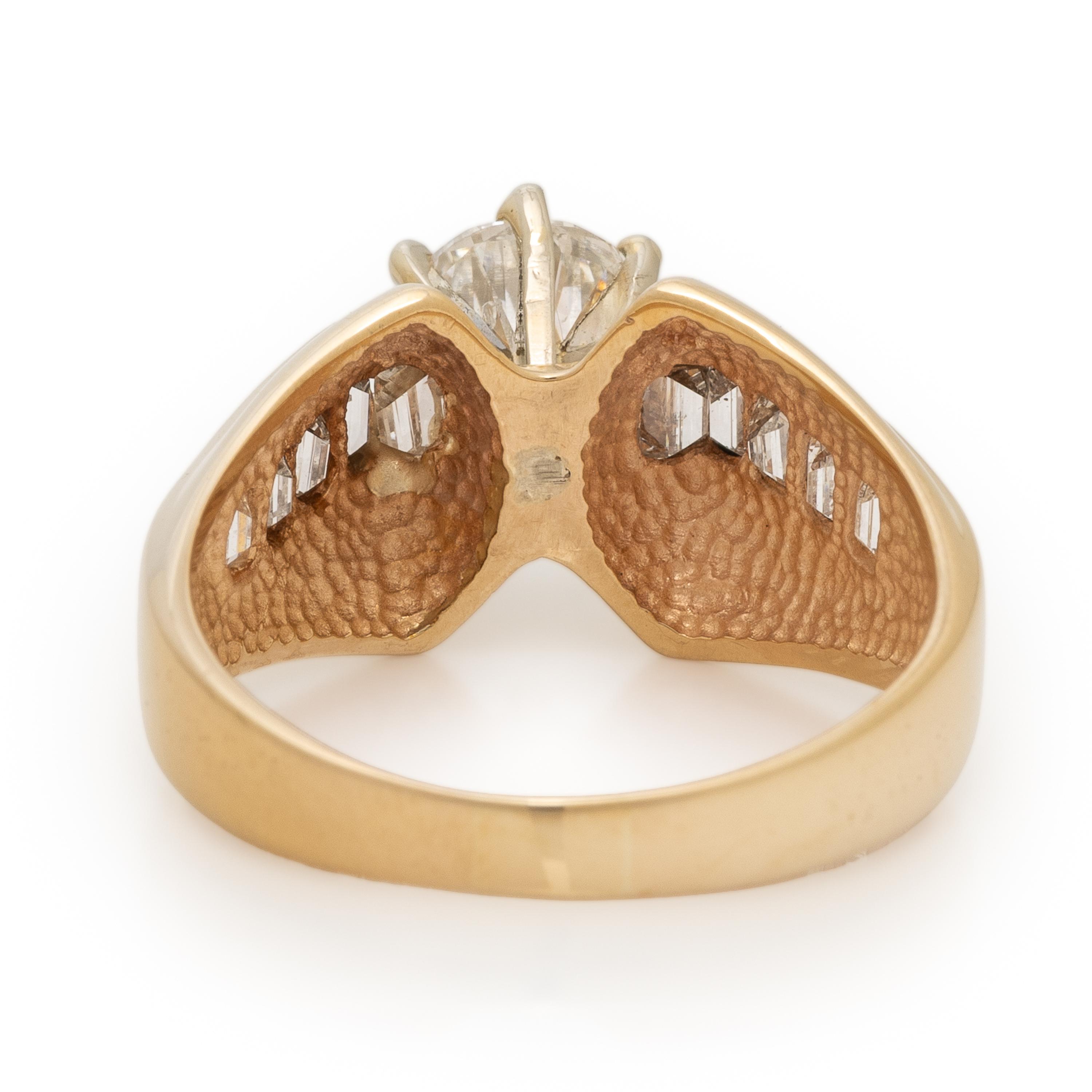 Diamond and Yellow Gold Ring
