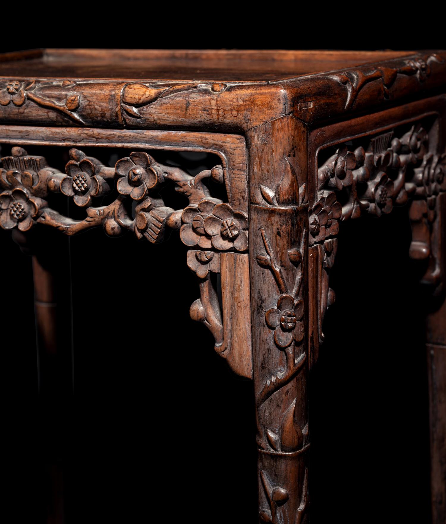 A Pair of Chinese Rosewood Stands