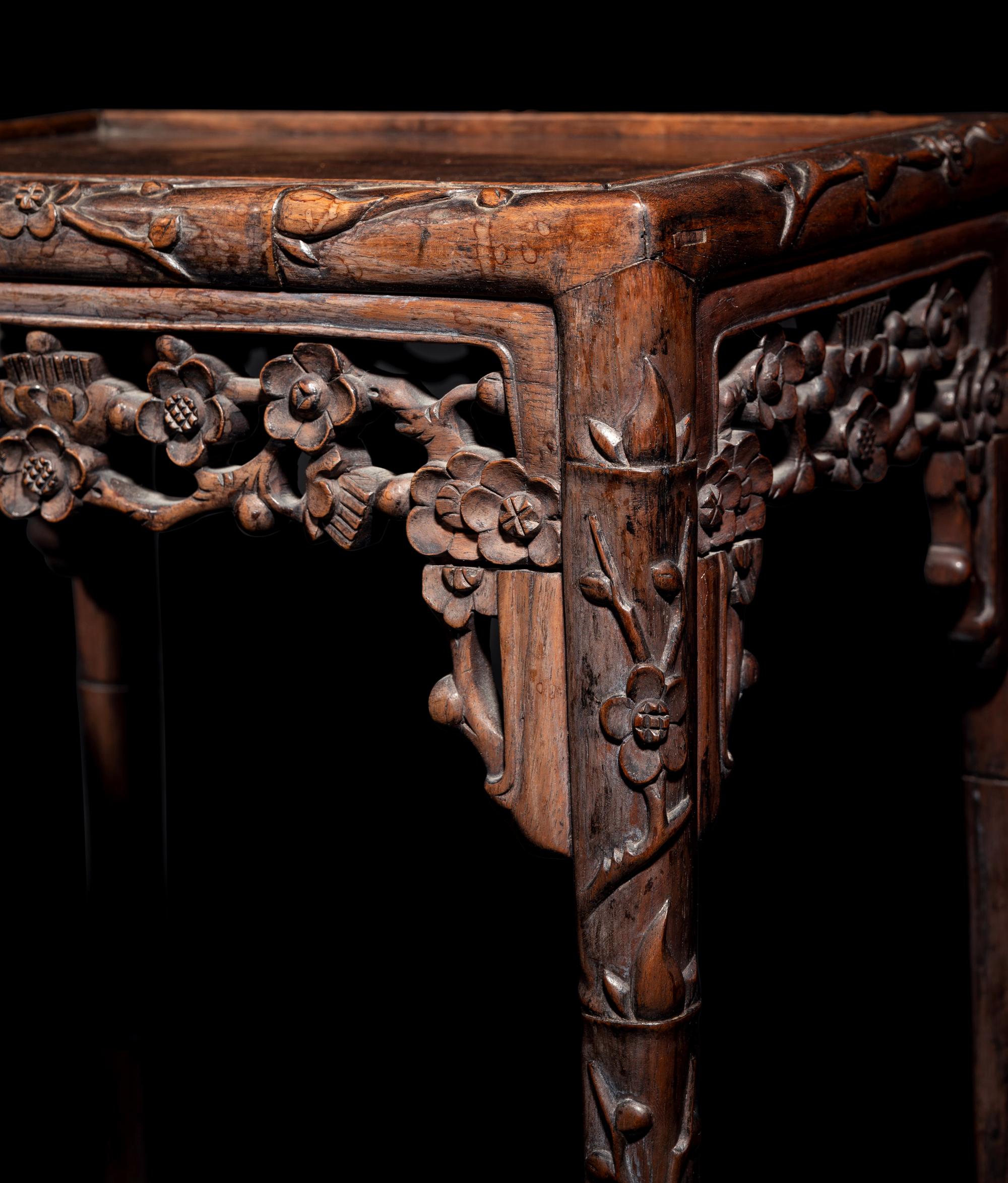 A Pair of Chinese Rosewood Stands