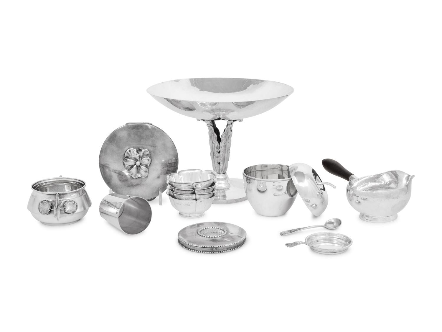 Twelve American Silver Table Articles