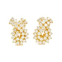 YELLOW GOLD AND DIAMOND CLIP EARRINGS