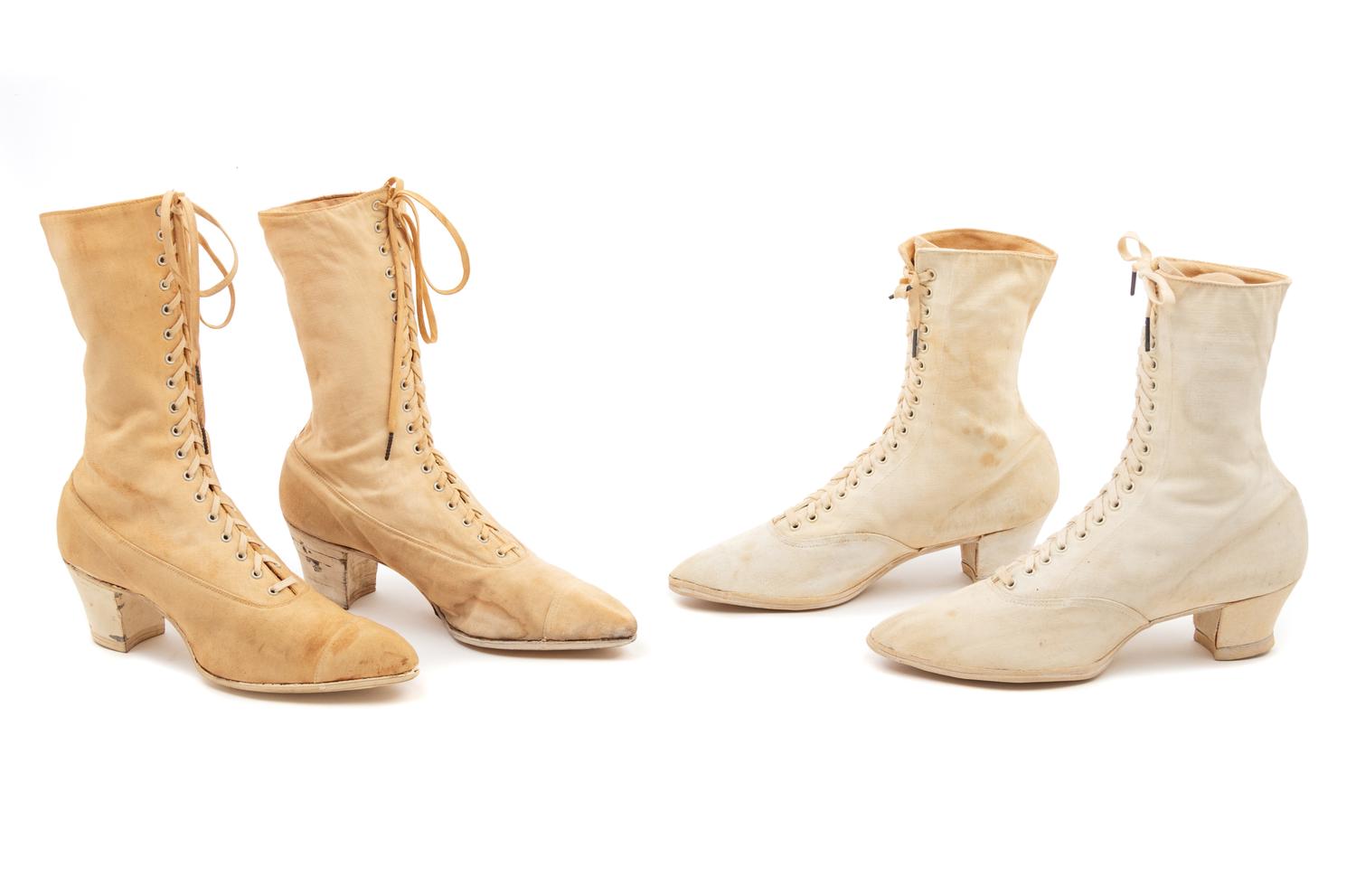 Two Pairs of Early Women's Sportswear Boots, Including Keds, c.1920