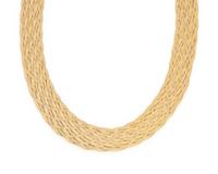 YELLOW GOLD BRAIDED NECKLACE