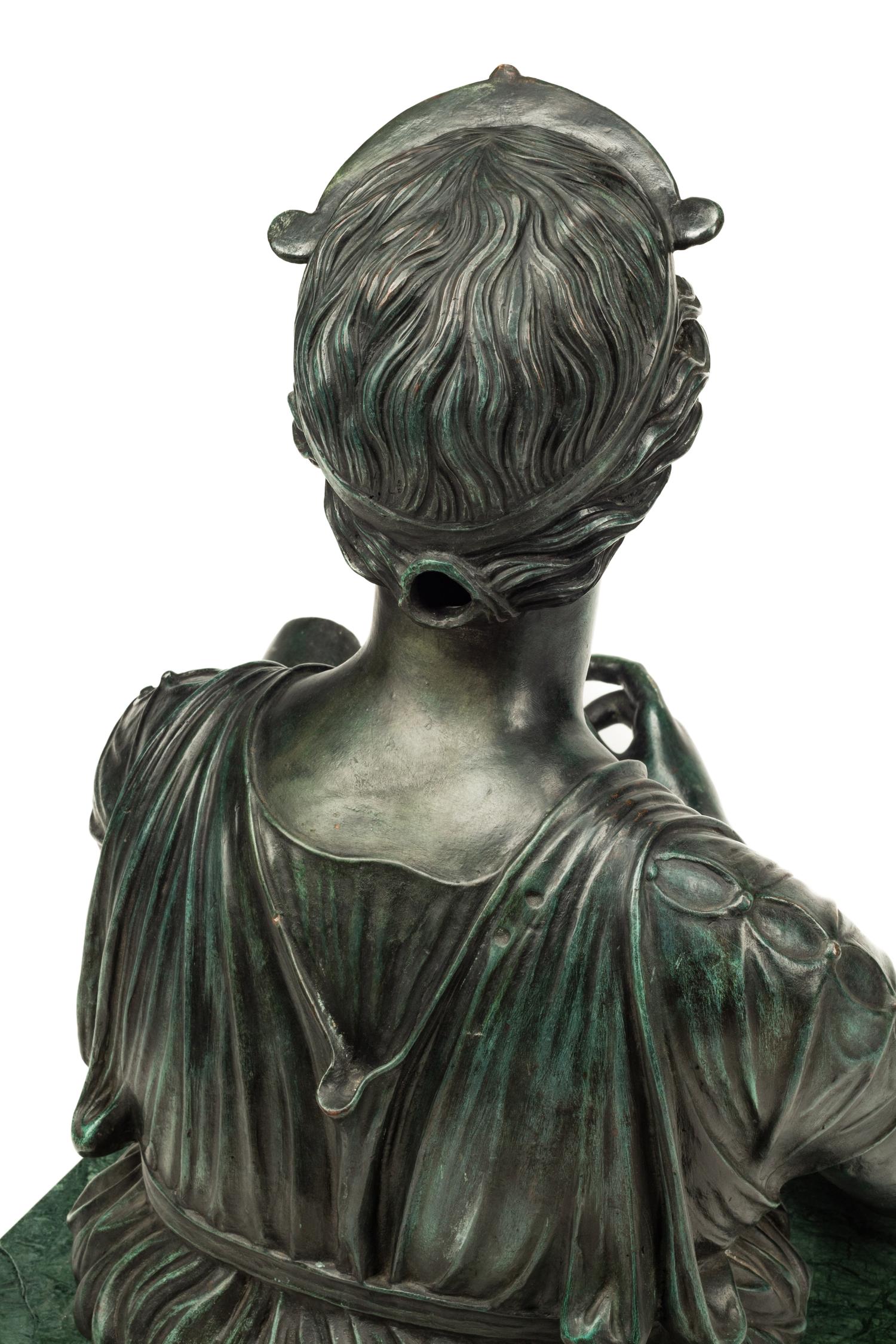 An Italian Patinated Bronze Model of the Pompeiian Diana