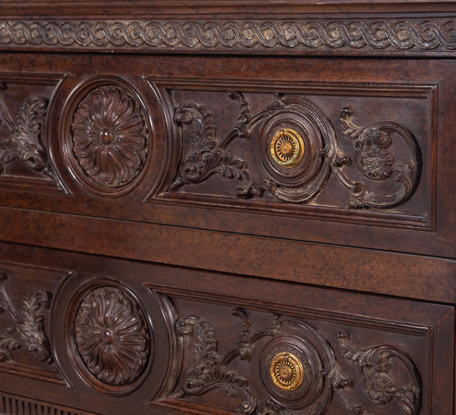 A Pair of Louis XVI Style Two-Drawer Bedside Commodes