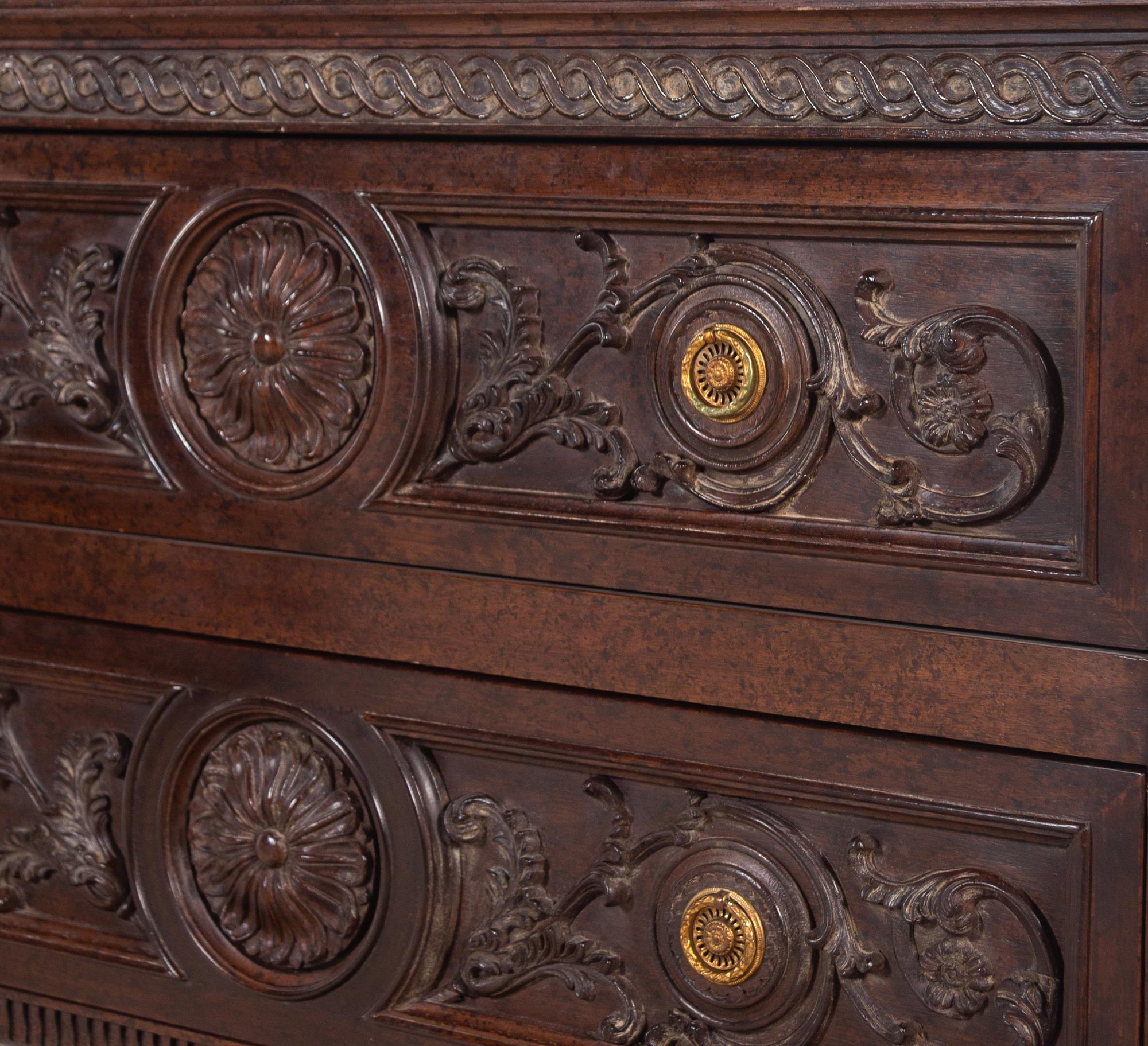 A Pair of Louis XVI Style Two-Drawer Bedside Commodes