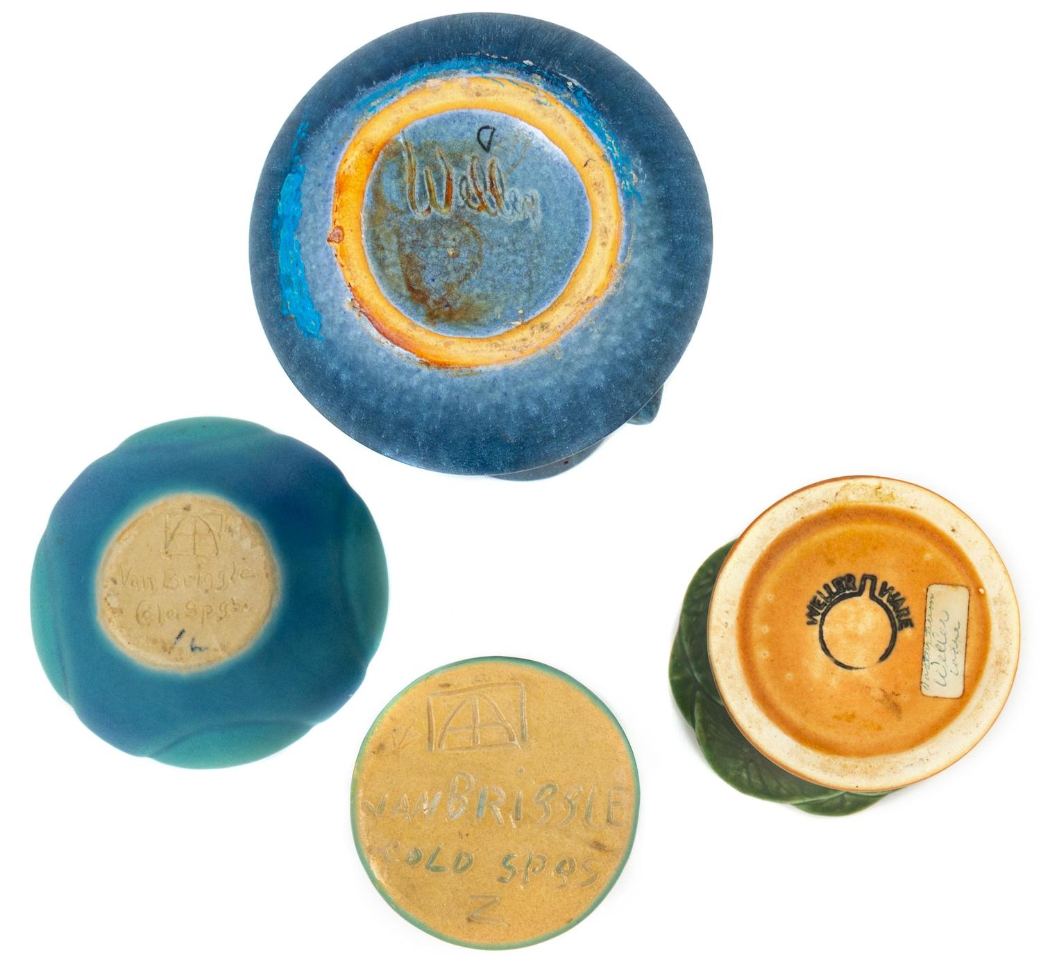 Four American Arts and Crafts Pottery Vases