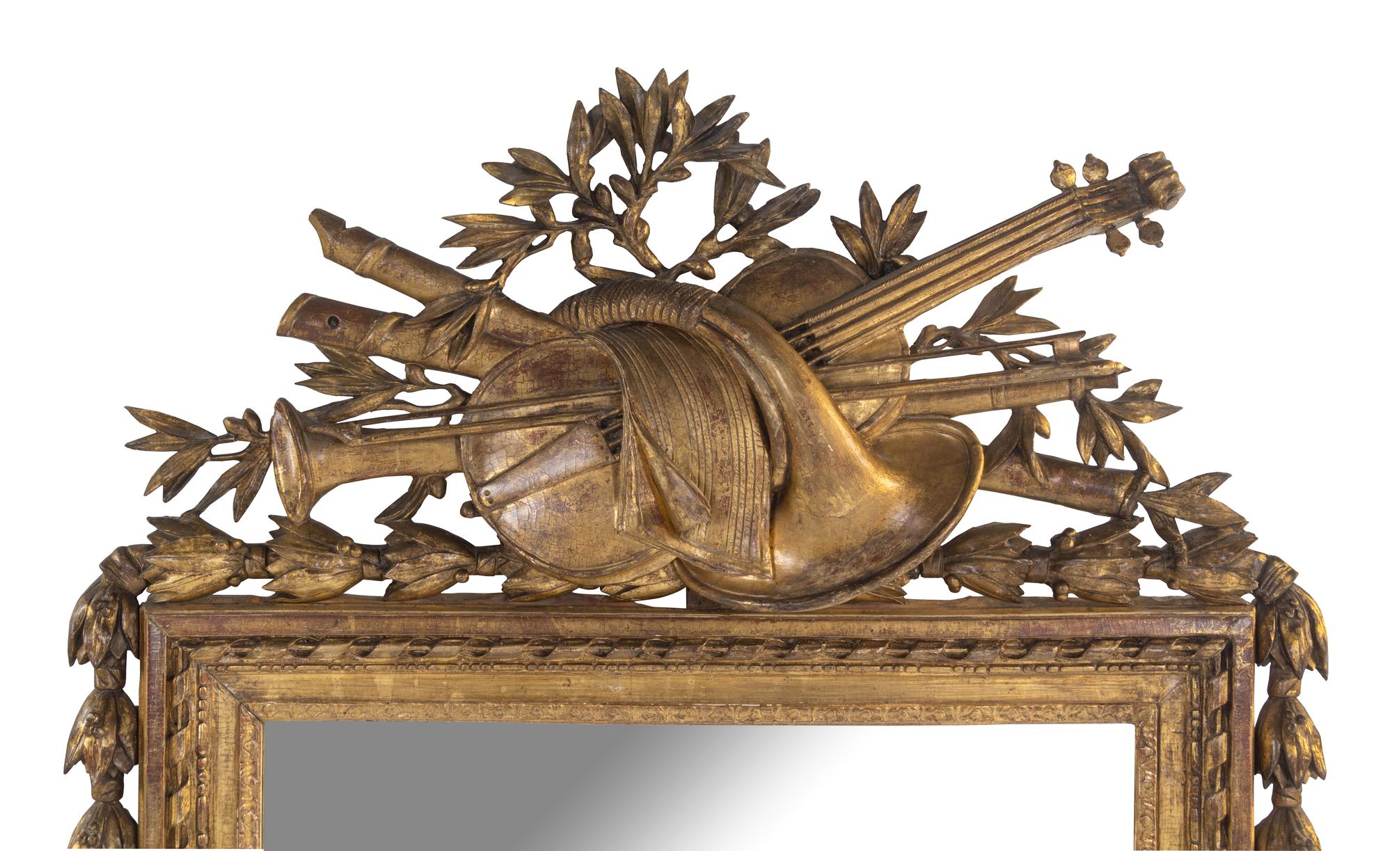 A Louis XVI Giltwood Mirror