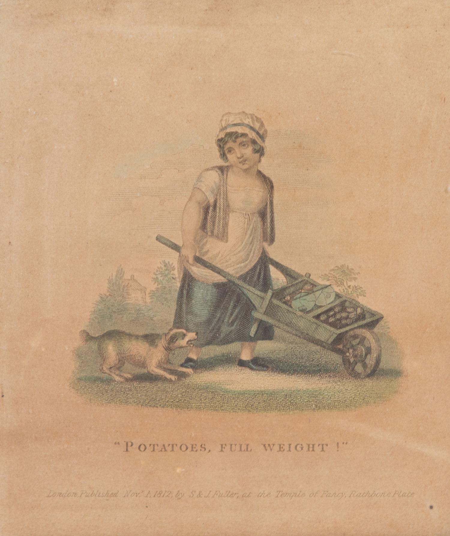 Three English Lithographs Height of each 6 1/4 x width 5 1/2 inches. — 19TH CENTURY