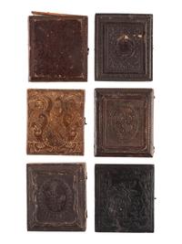 [EARLY PHOTOGRAPHY]. A group of 33 daguerreotypes, ambrotypes, tintypes, and CDVs of men of varying ages, including: