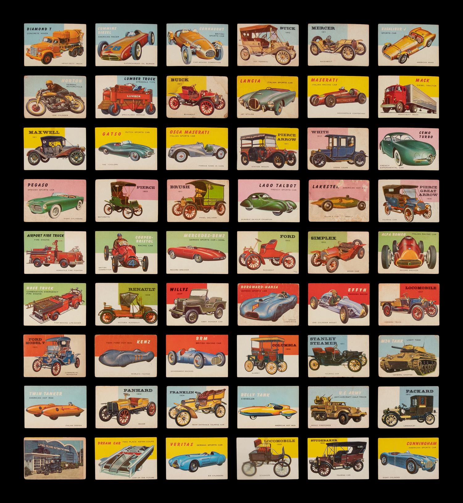 A Complete Set of 1954 Topps World on Wheels Trading Cards (160/160)