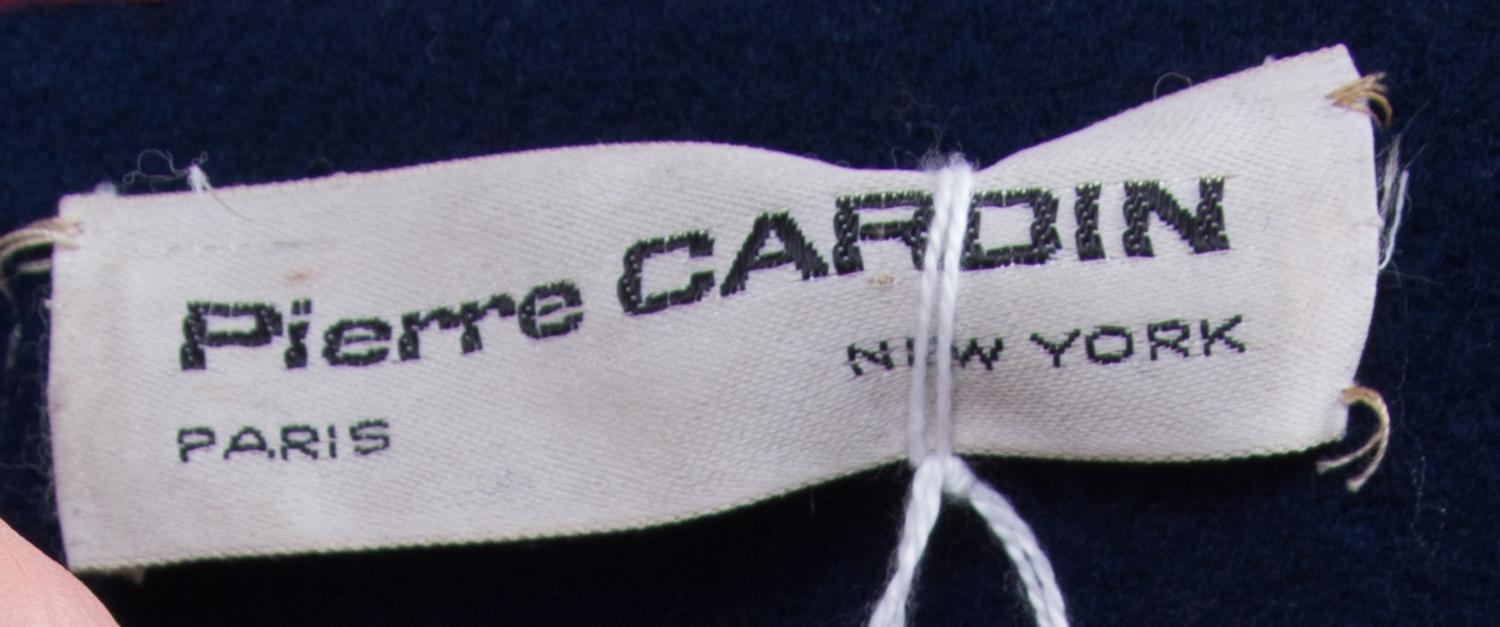 A Pierre Cardin Navy Wool Coat,