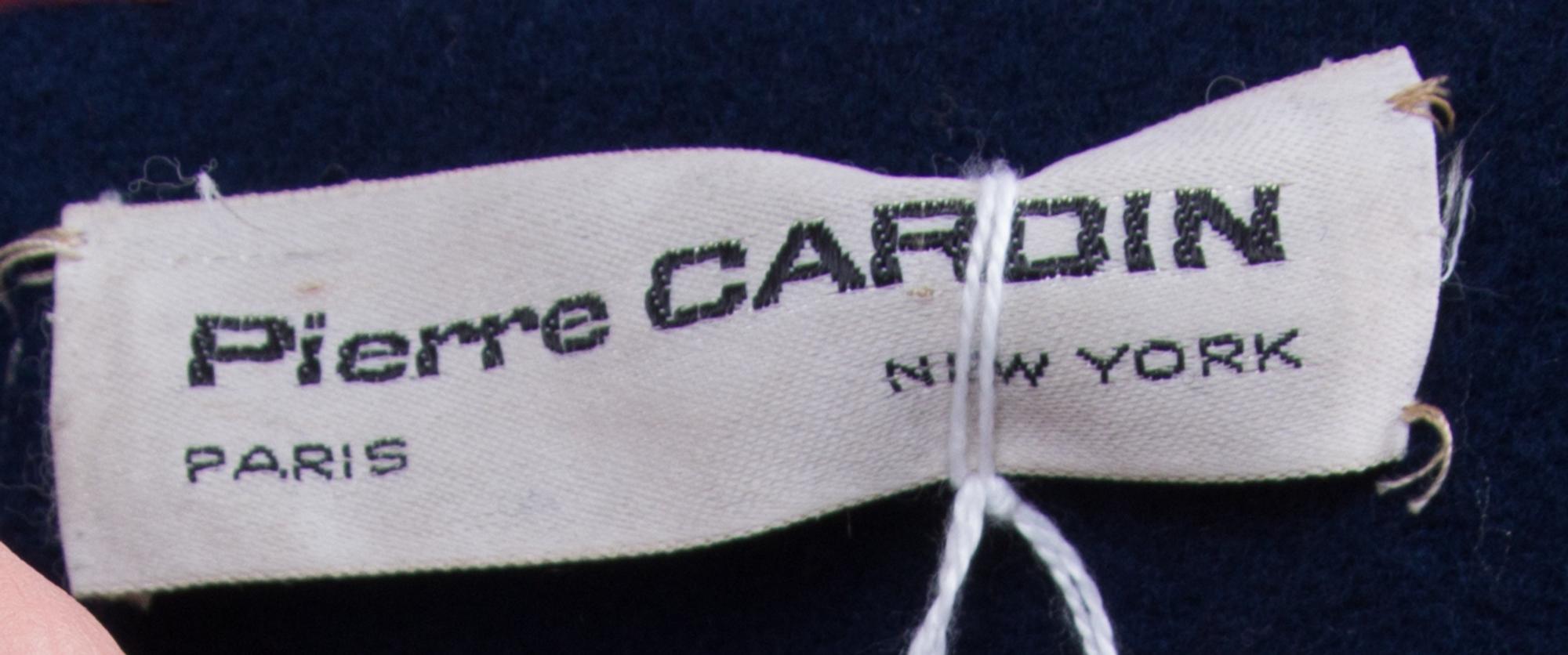 A Pierre Cardin Navy Wool Coat,