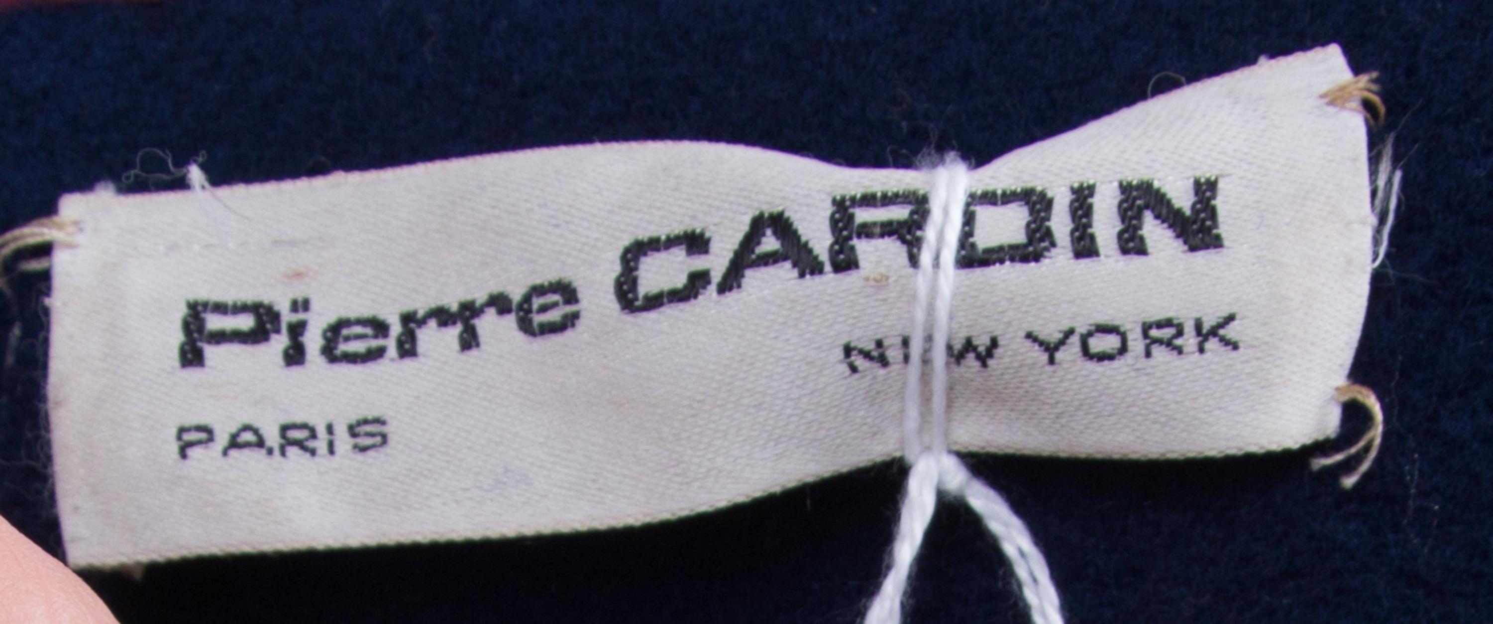 A Pierre Cardin Navy Wool Coat,