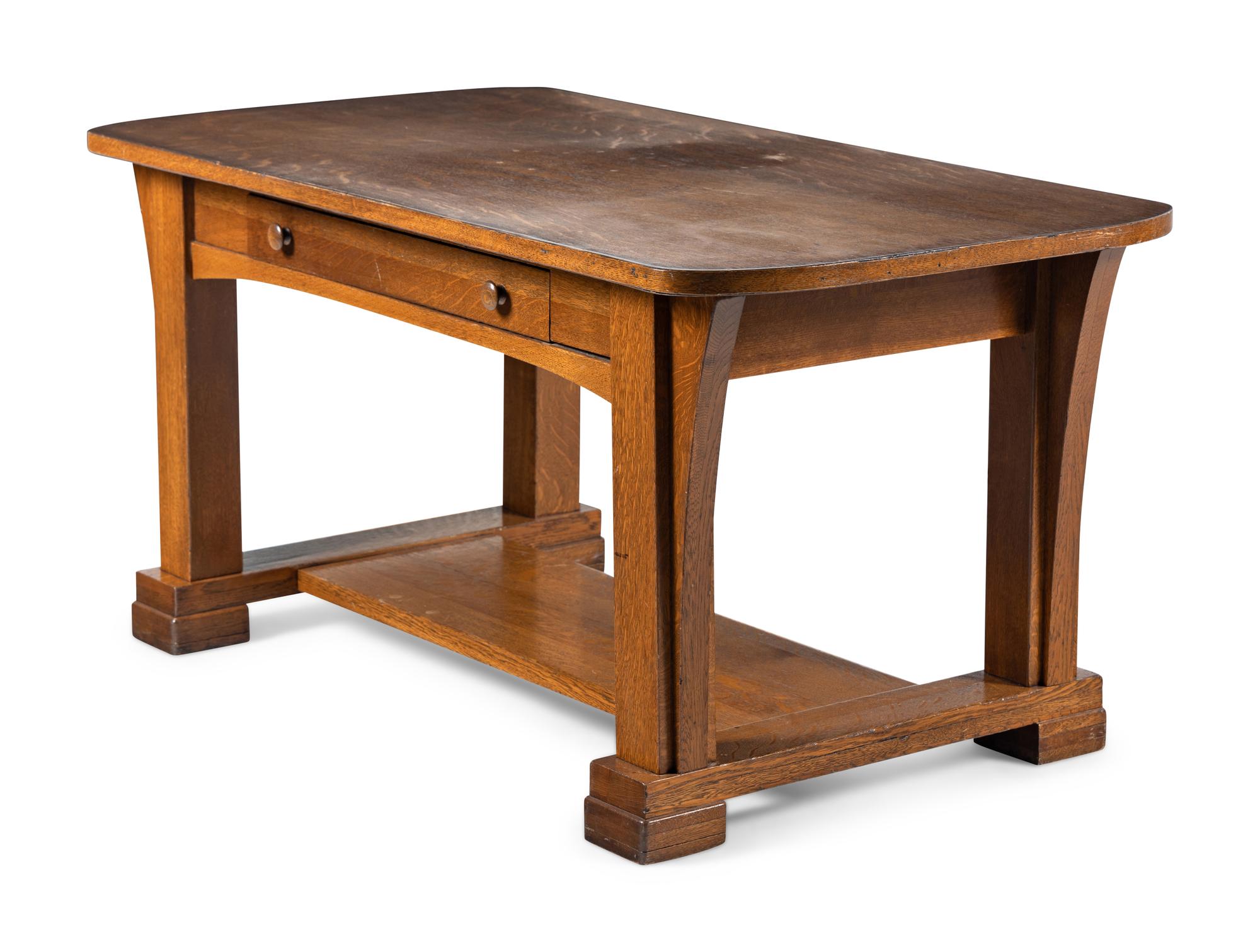 An Arts and Crafts Oak Writing Desk