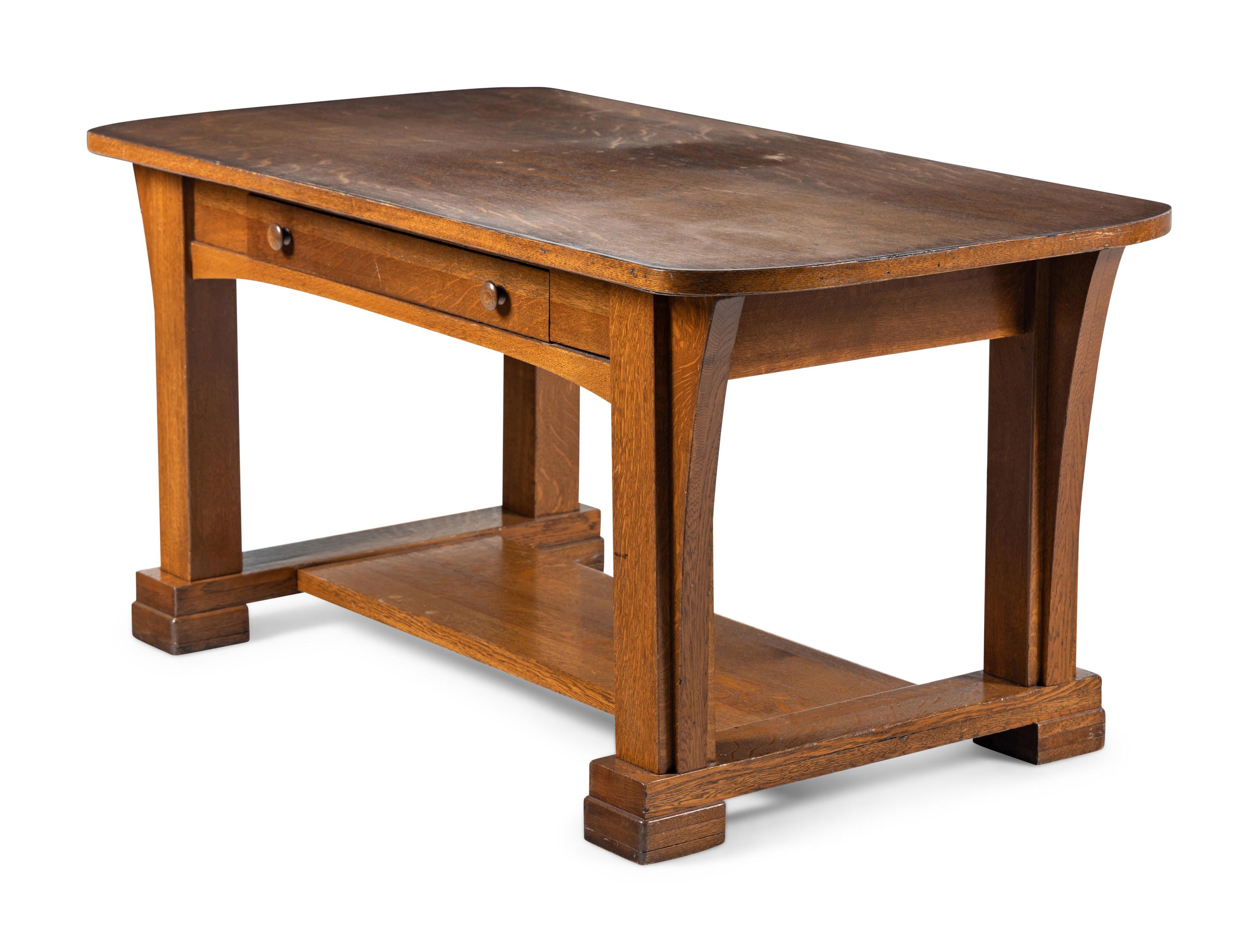 An Arts and Crafts Oak Writing Desk