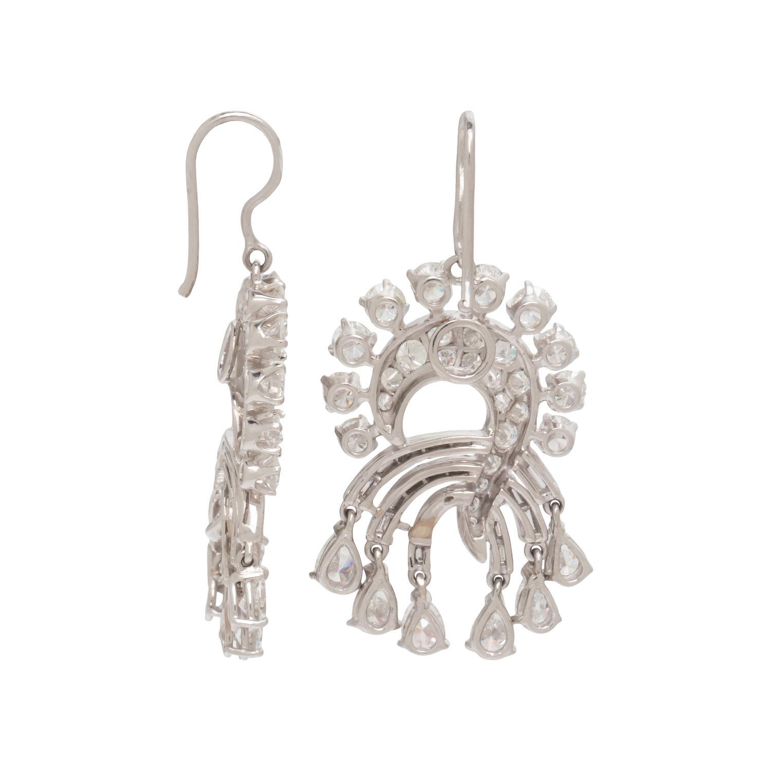 PLATINUM AND DIAMOND EARRINGS