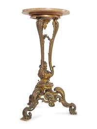 A Pair of Louis XV Style Gilt Bronze Pedestals