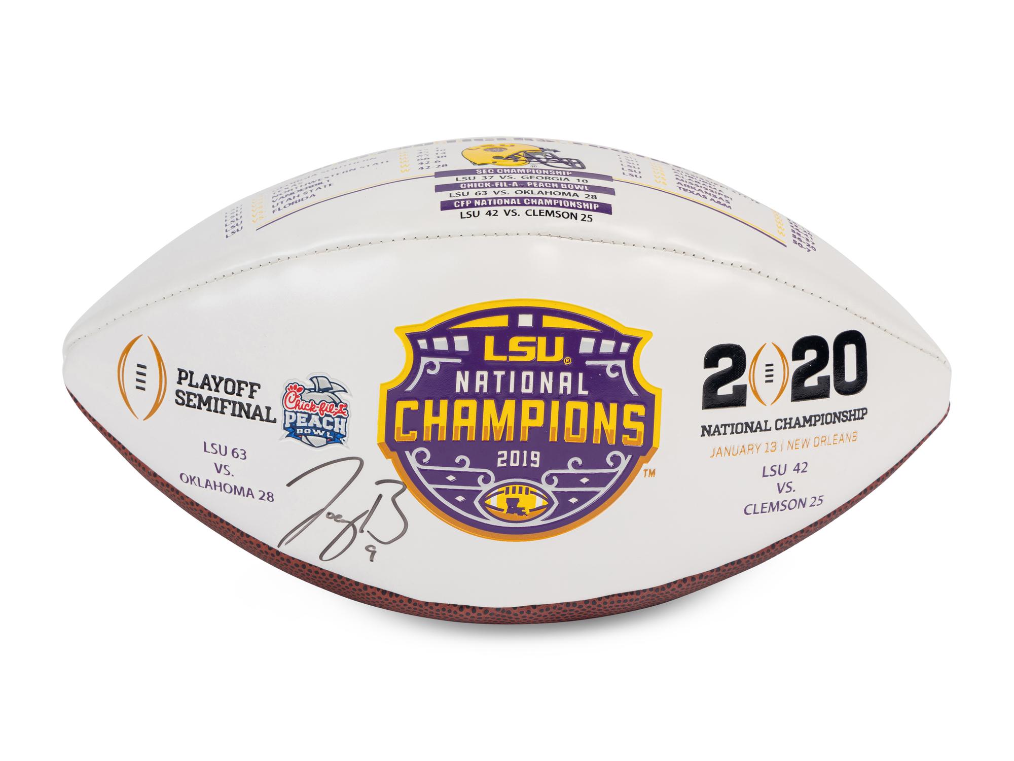 A Joe Burrow Signed Autograph LSU 2020 National Champions Football,