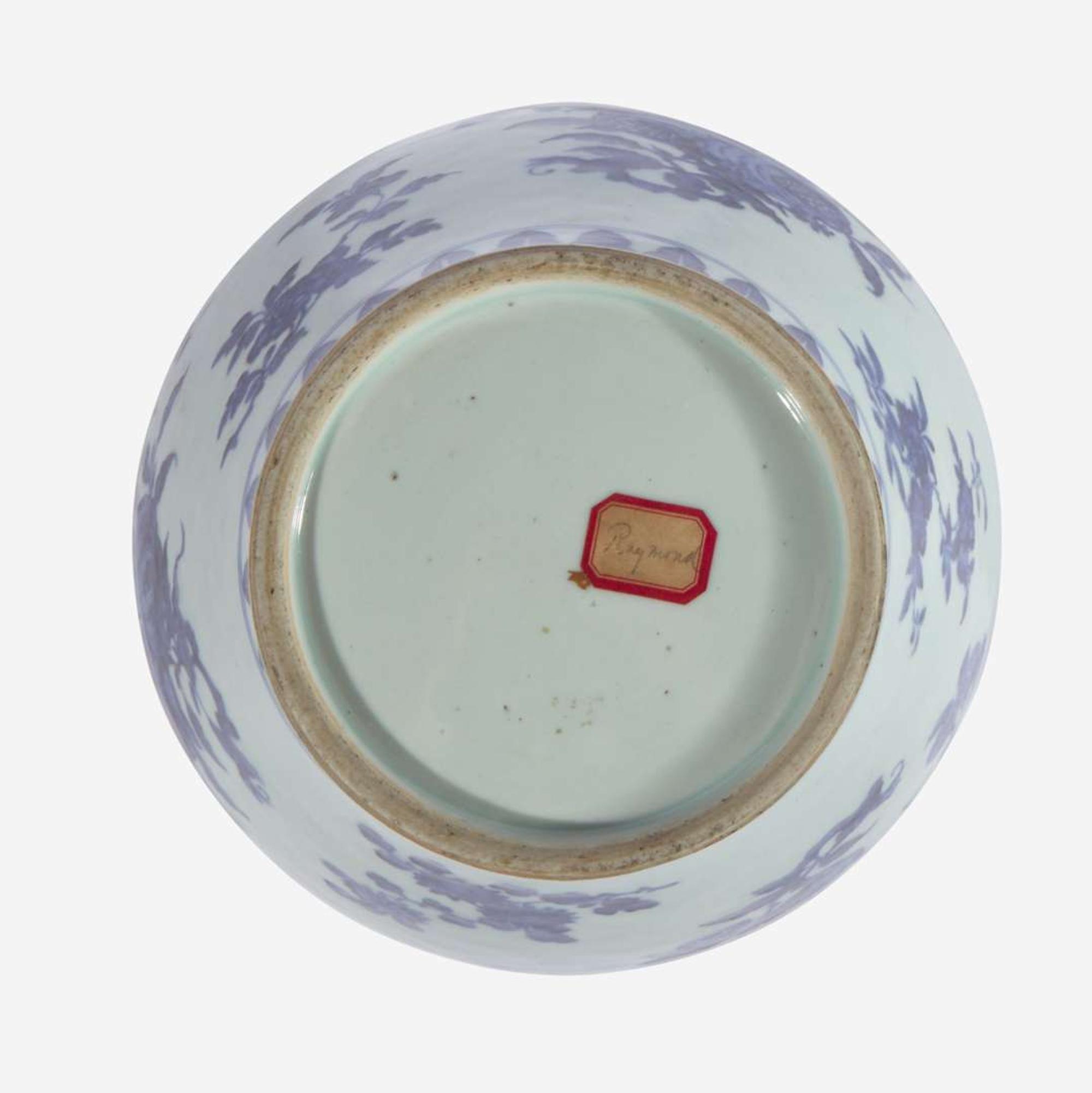 A fine and rare large Chinese blue and white porcelain Ming-style meiping vase 明式青花三多瑞果纹梅瓶 18th century ????
