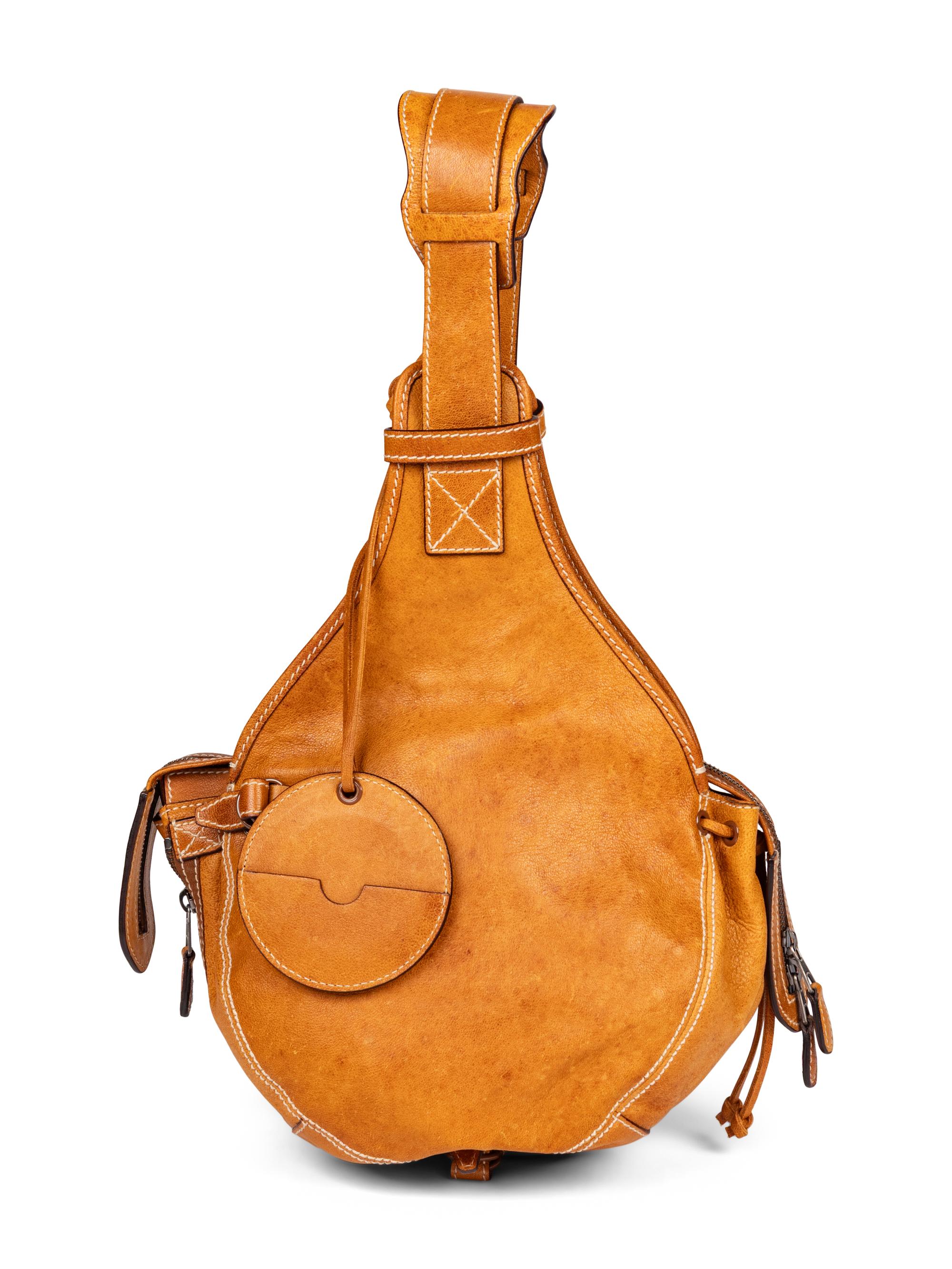 Balenciaga, Brown Leather Saddle Bag