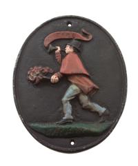 A Cast Iron Fire Mark Height 11 1/4 x width 9 inches.