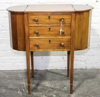 An American Mahogany Sewing Table Height 29 x width 29 x depth 13 1/2 inches. — 19TH/20TH CENTURY