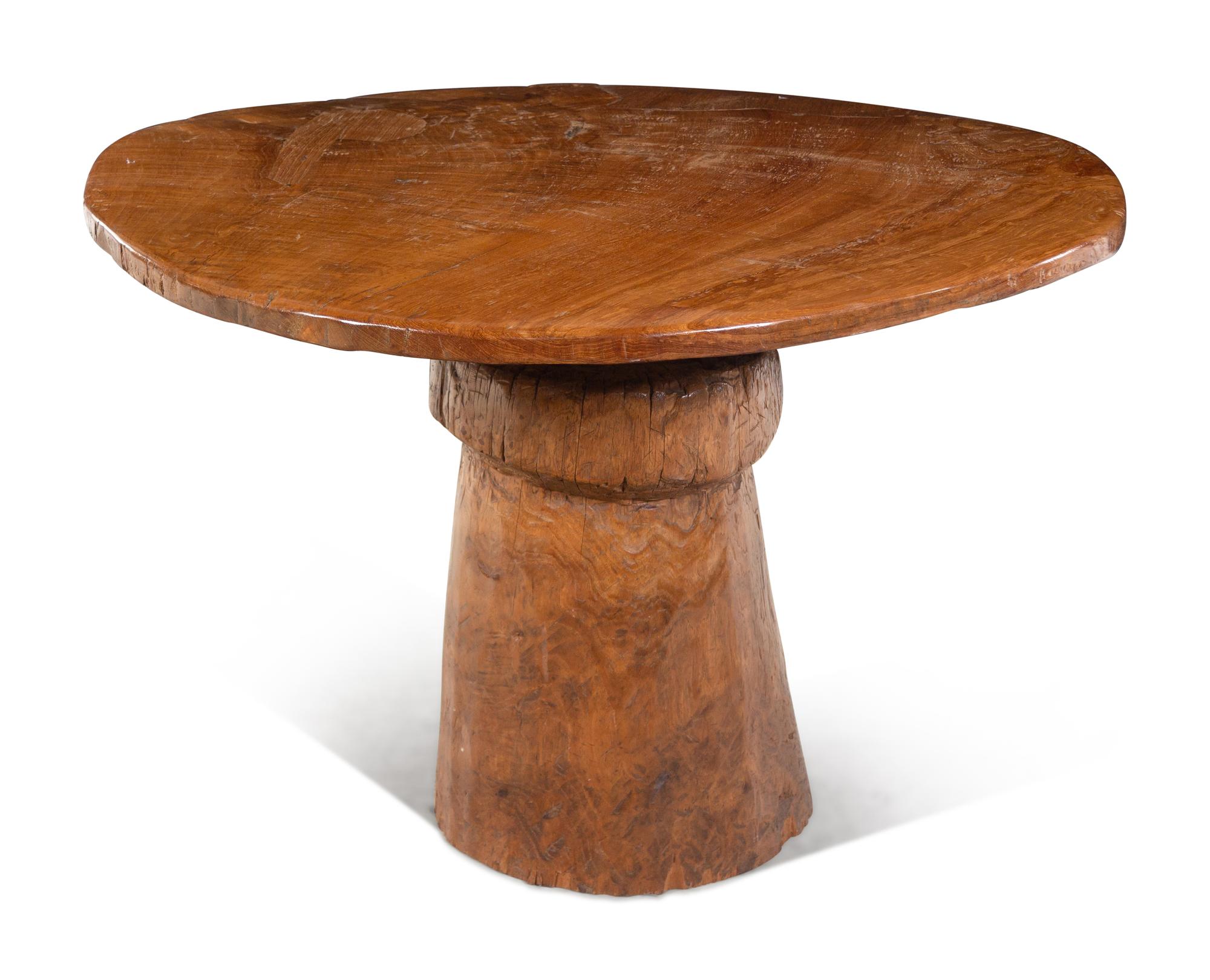 An African Primitive Wood Center Table