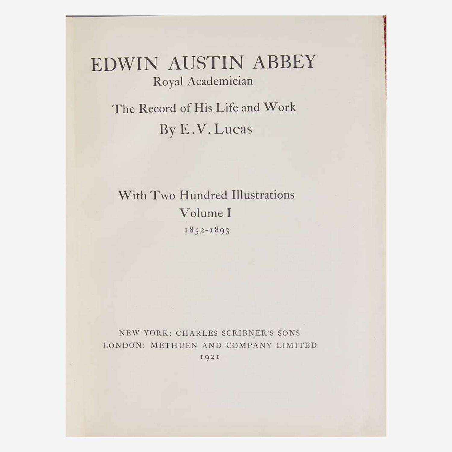 [Fine Bindings] [Bennett] Lucas, E.V. Edwin Austin Abbey, Royal Academician: The Record of His Life and Work
