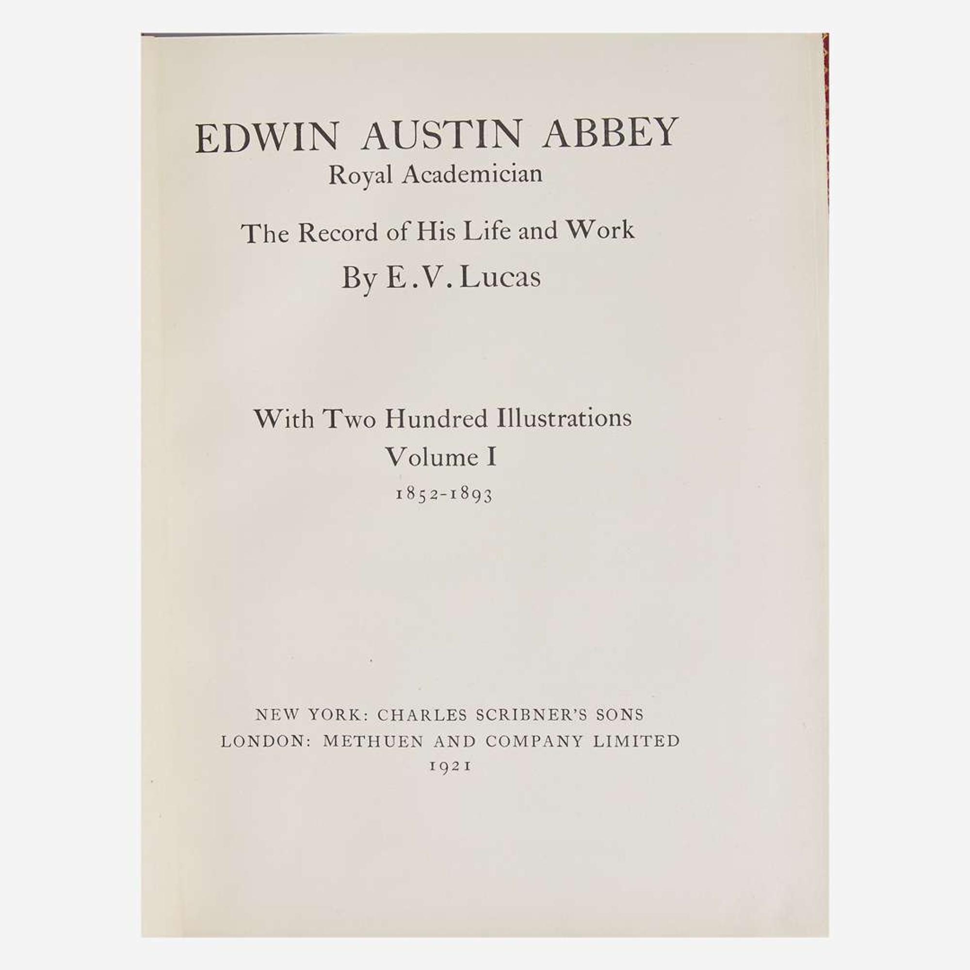 [Fine Bindings] [Bennett] Lucas, E.V. Edwin Austin Abbey, Royal Academician: The Record of His Life and Work