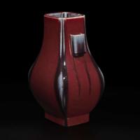 A Chinese flambé-glazed vase, Fanghu 窑变釉方壶 Guangxu six-character incised mark and of the period ??????? ???