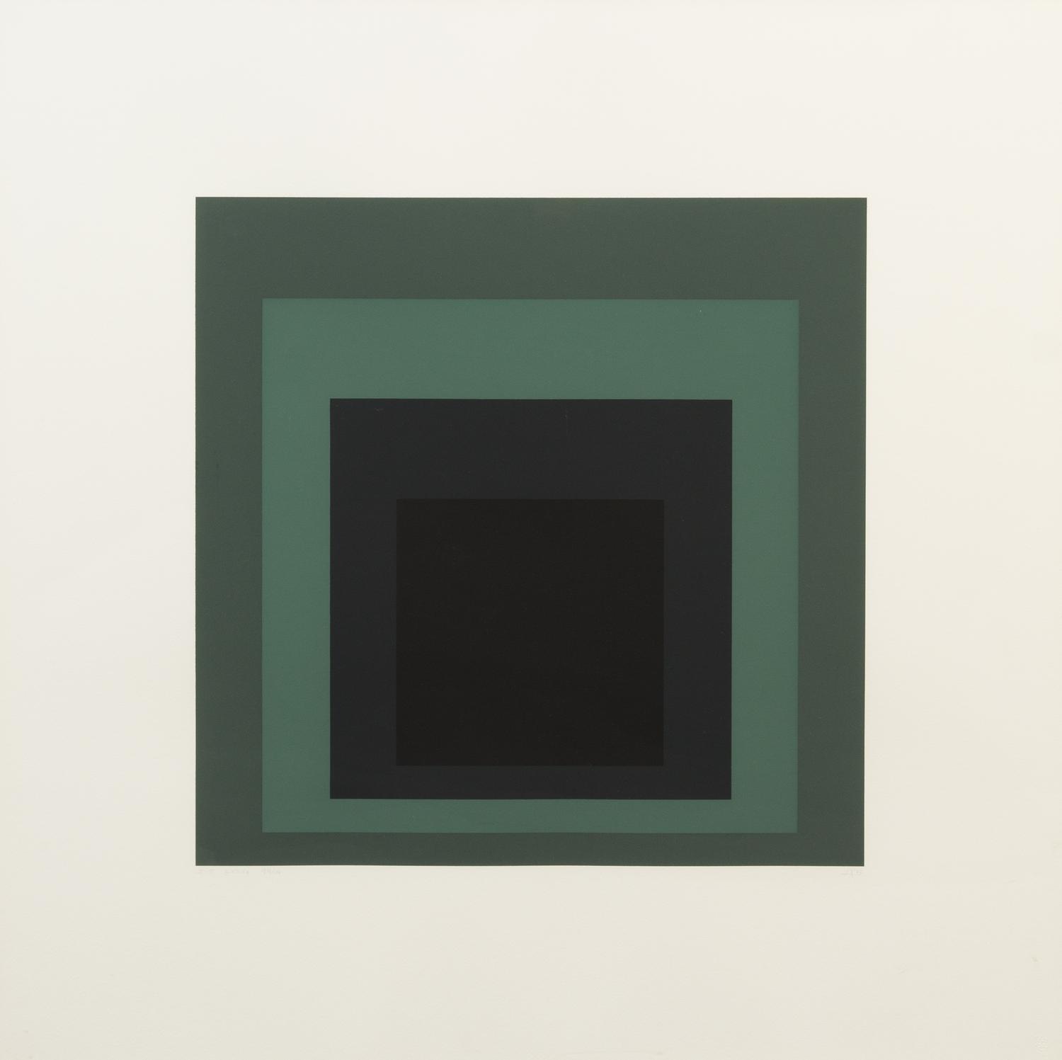 Josef Albers, (American/German, 1888-1976), I-S LXXIIa and I-S LXXIIb, 1972
