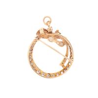 ROSE GOLD AND DIAMOND PENDANT/BROOCH