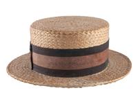 ROOSEVELT, Franklin Delano (1882-1945). Straw boater hat signed ("Franklin D. Roosevelt").